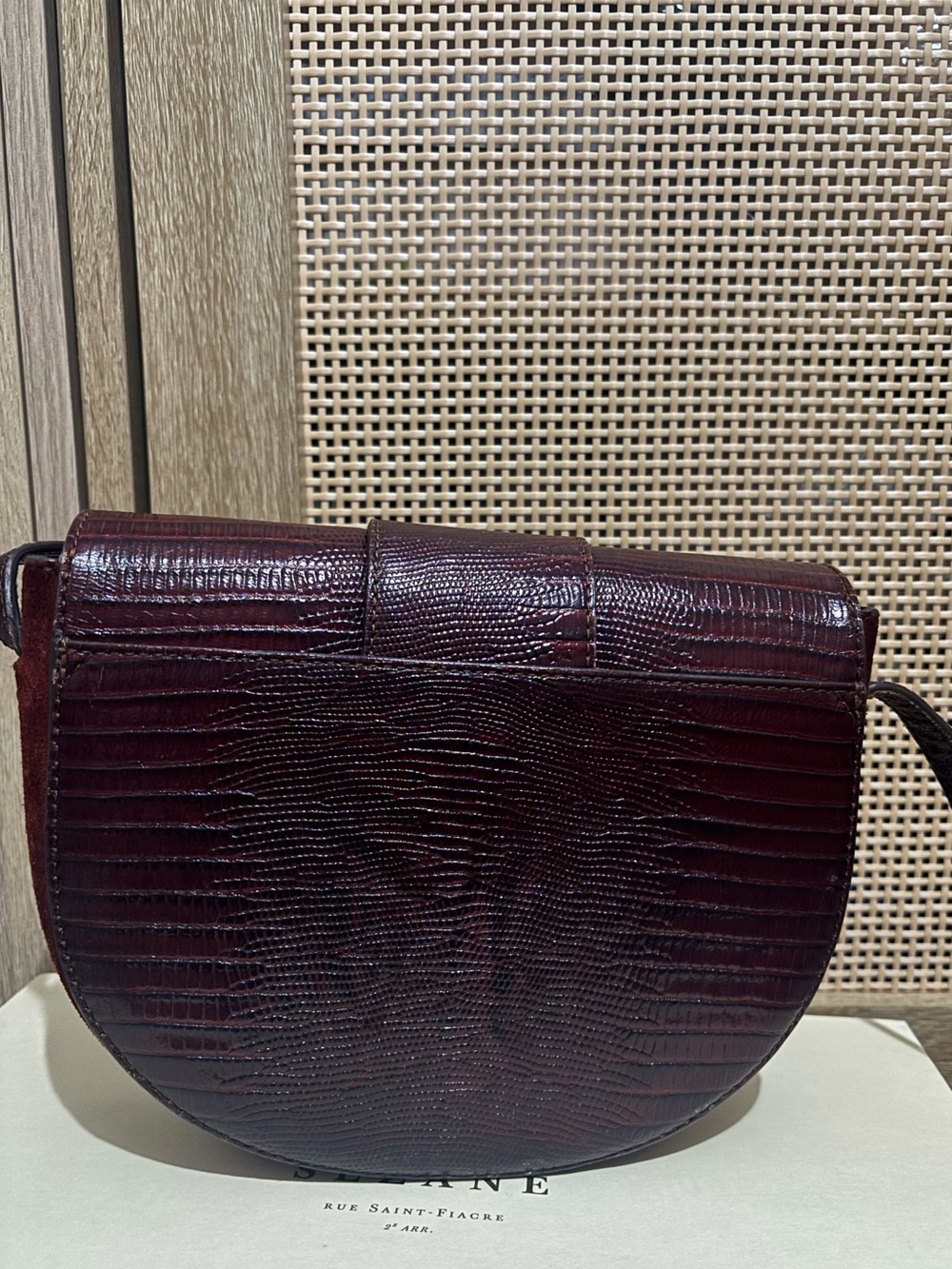 RARE Sezane T. Bag in Mahogany Crossbody Long Strap - Picture 7 of 15